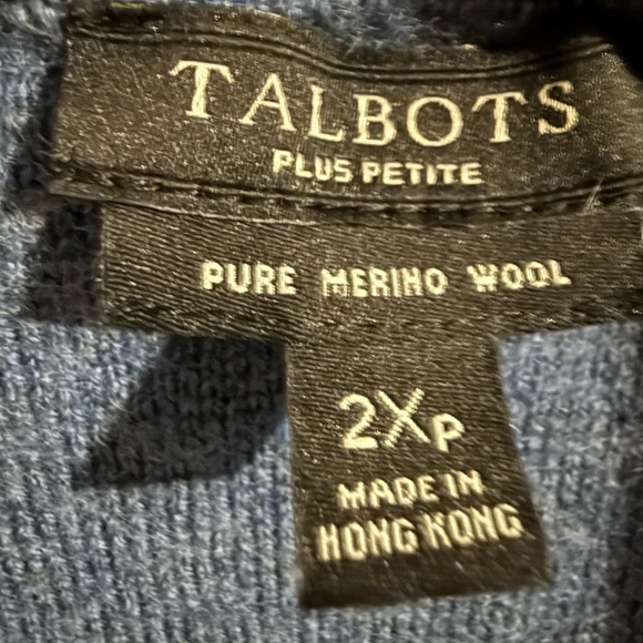 Talbots 100% Wool Petite Navy Jacket 2X - Picture 3 of 4